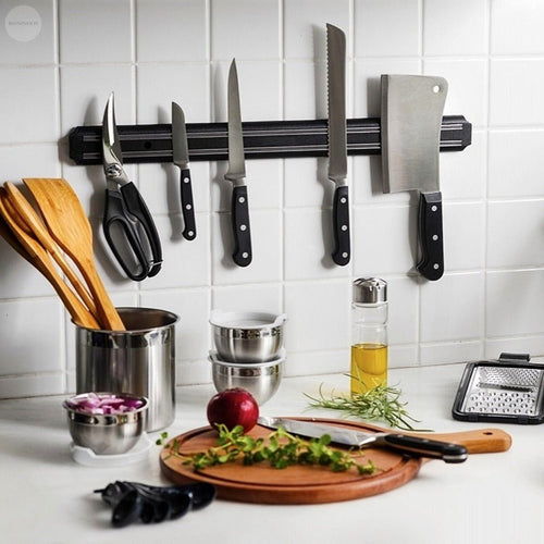 Barra Magnética 50cm para Facas – Organização Segura e Funcional para Sua Cozinha - LK House