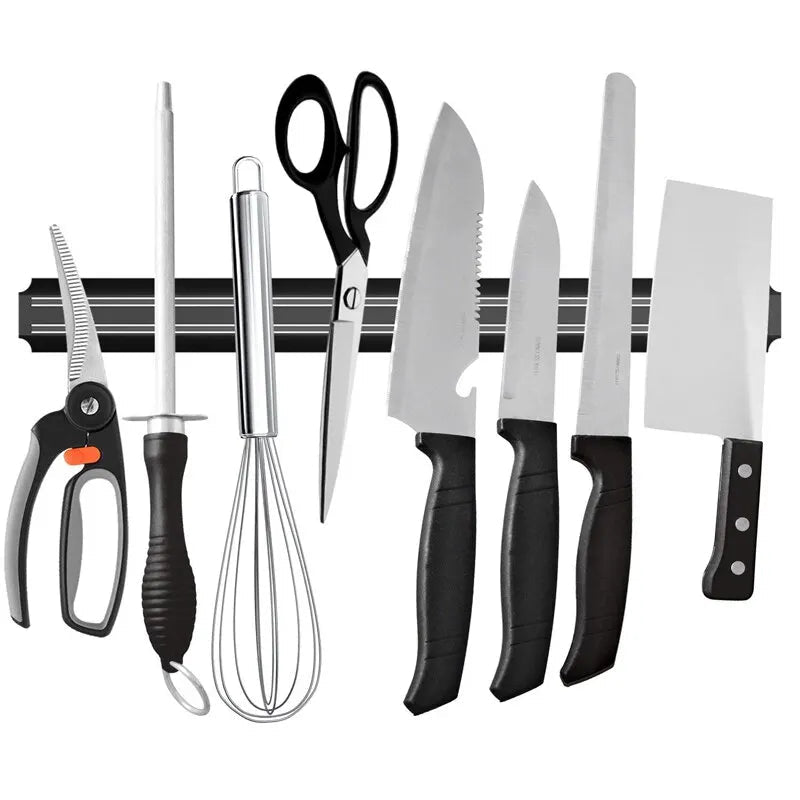 Barra Magnética 50cm para Facas – Organização Segura e Funcional para Sua Cozinha - LK House