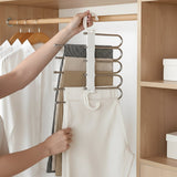 Cabide Organizador 5 em 1 em Aço Inox — Mais Espaço e Organização para Seu Guarda - Roupa - LK House