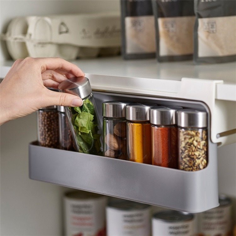 Organizador Porta Temperos Retrátil com 6 Potes – Mais Organização e Praticidade na Cozinha - LK House