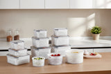Potes para Geladeira com Tampa – Kit com 3 Organizadores para Mais Frescor e Organização - LK House